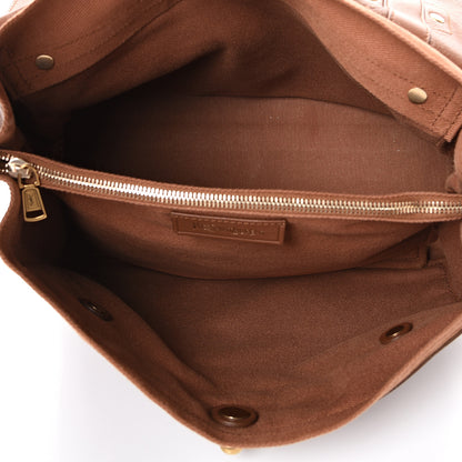 Saint Laurent Calfskin Canvas Medium Muse Two Brown 4 of 12