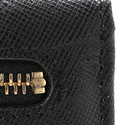 Prada Saffiano Metal Continental Flap Wallet Black 12 of 14