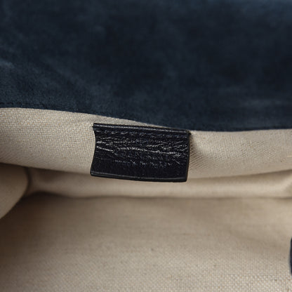 Gucci Suede Web Small Neo Vintage Double Flap Messenger Bag Blue 5 of 8