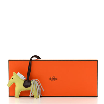 Hermes Milo Lambskin Grigri Rodeo Horse Bag Charm PM Jaune Bourgeon Bleu Brume Rouge Sellier 5 of 5
