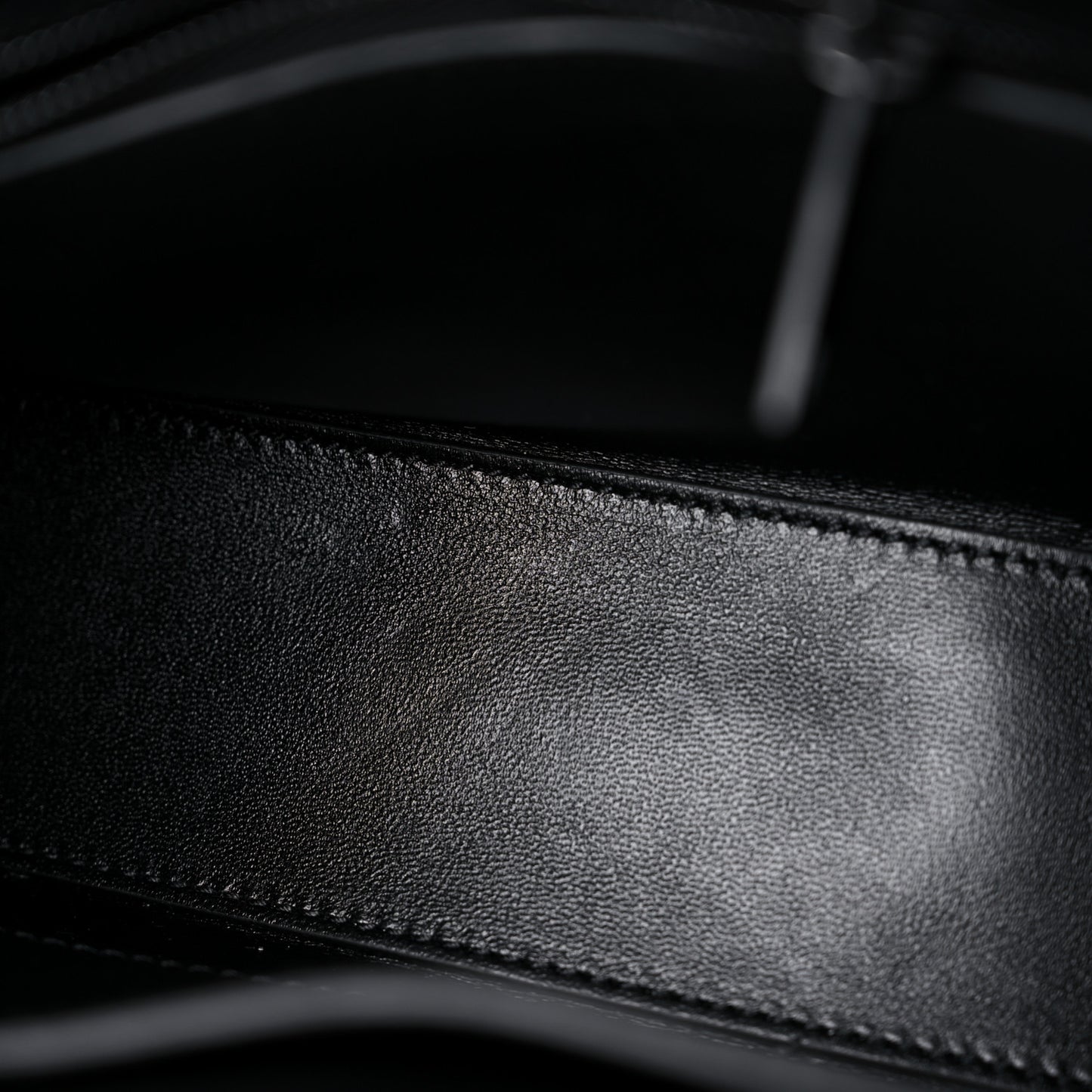Extra Supple Calfskin Crocodile Embossed Monochrome XS Downtown Shoulder Bag Black