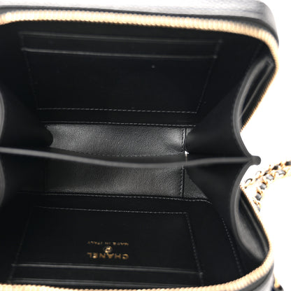 Chanel Caviar Quilted CC Filigree Vanity Clutch With Chain Black 5 of 10