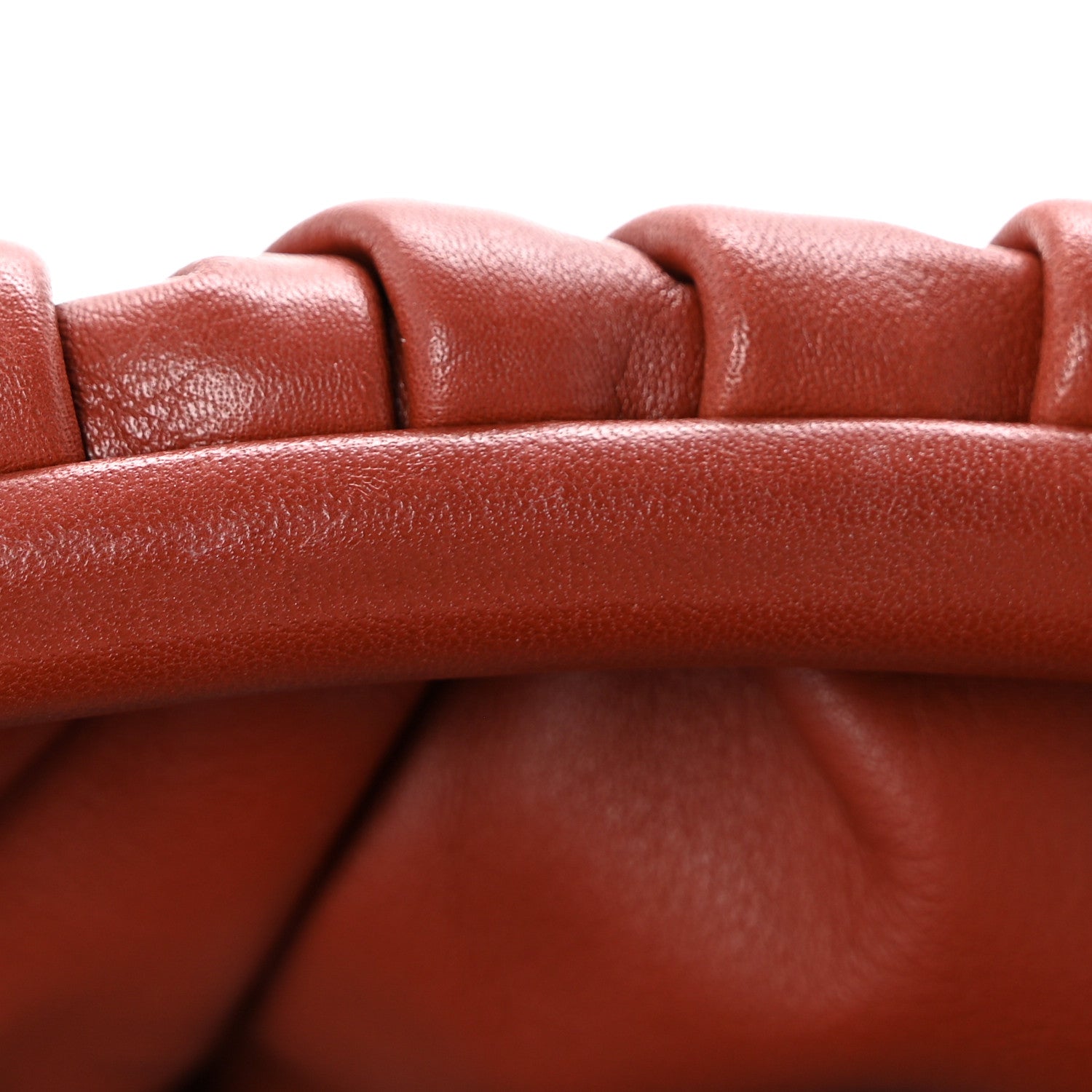 Bottega Veneta Smooth Butter Calf The Pouch Oversized Clutch Rust 11 of 12