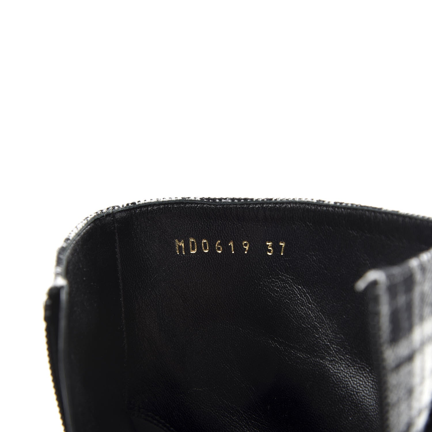 Christian Dior Canvas Tartan Gang Ankle Boots 37 Black 9 of 10