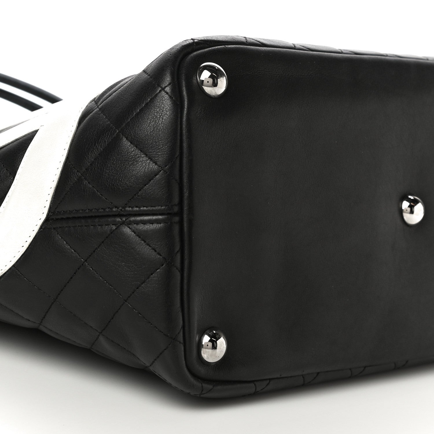 Chanel Calfskin Quilted Large Cambon Tote Black White 9 of 14