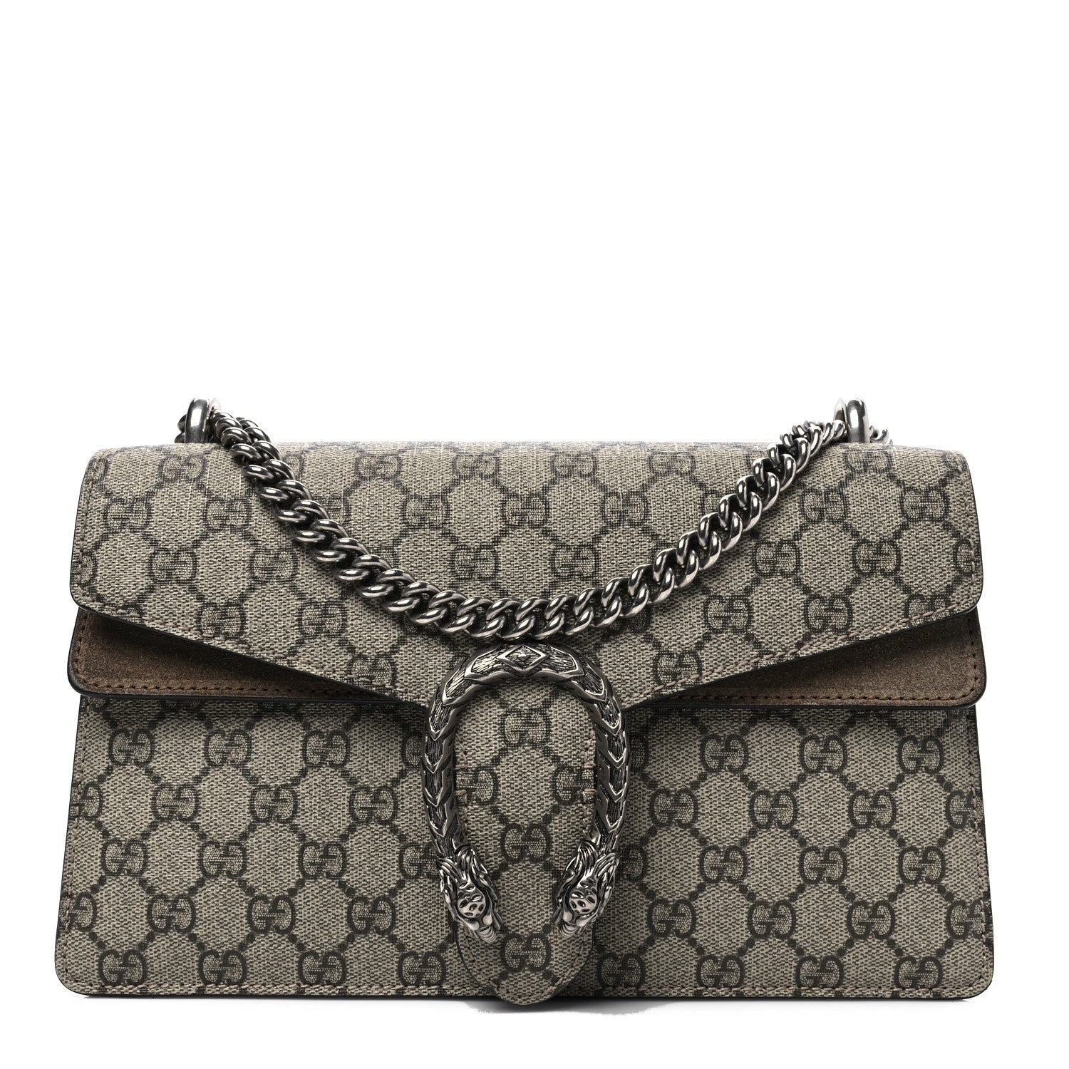 Gucci GG Supreme Monogram Small Dionysus Shoulder Bag Taupe 1 of 8