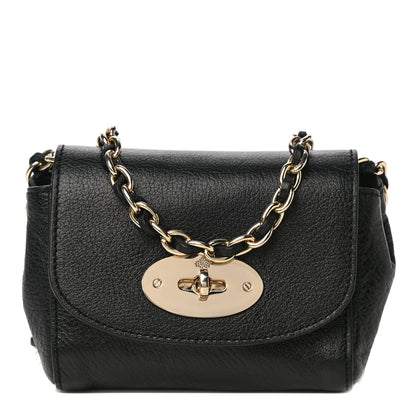 Mulberry Glossy Goatskin Mini Lily Flap Black 1 of 10