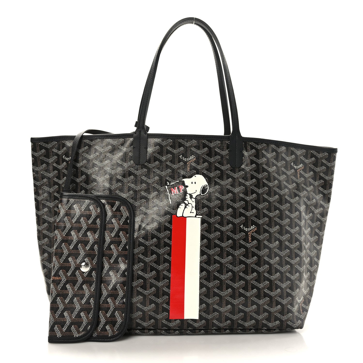 Goyard X PEANUTS Goyardine Saint Louis PM Black 1 of 9