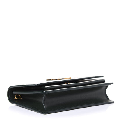 Saint Laurent Calfskin Monogram Sunset Chain Wallet Green 3 of 4