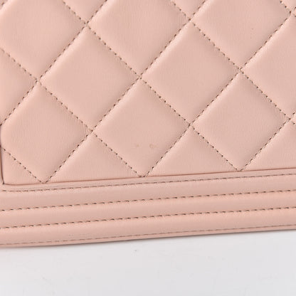 Chanel Lambskin Quilted Small Boy Flap Light Pink 13 of 13