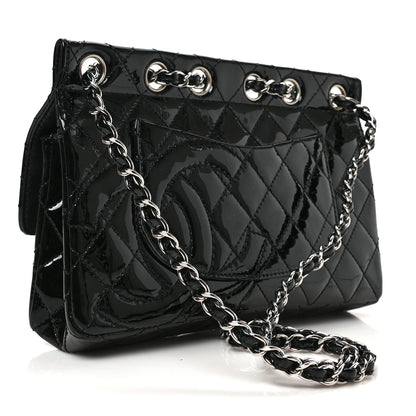 Chanel Patent Quilted Medium Diagonal CC Flap Black 3 of 9