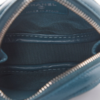Chanel Caviar Quilted Zip Around Classic Coin Purse Dark Turquoise 5 of 8