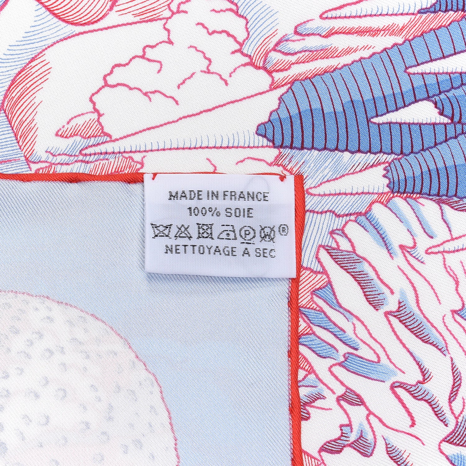Hermes Silk Cosmographia Universalis Scarf 90 Ciel White Rouge 6 of 6