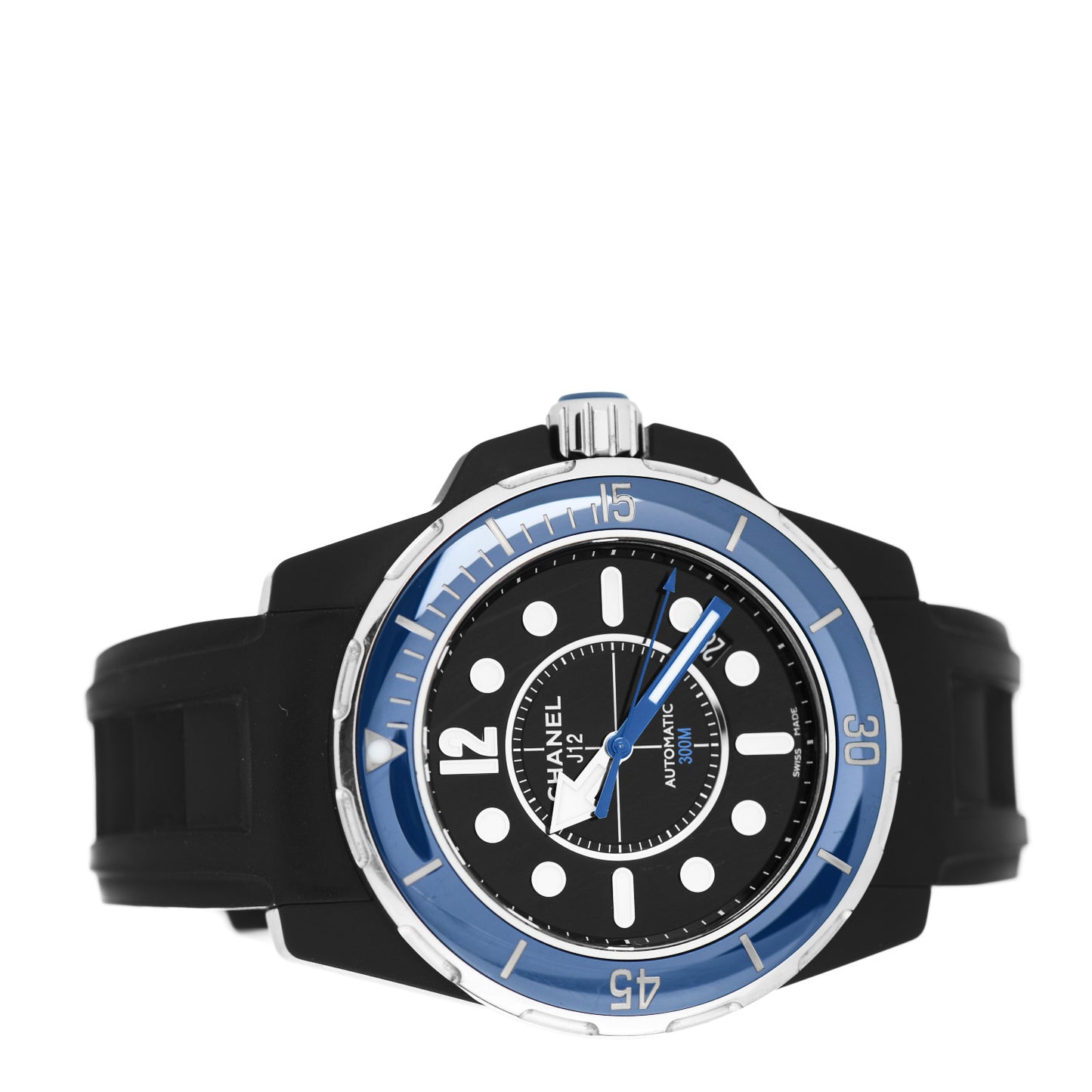 Stainless Steel Ceramic Rubber 41mm J12 Marine Automatic Watch Black
