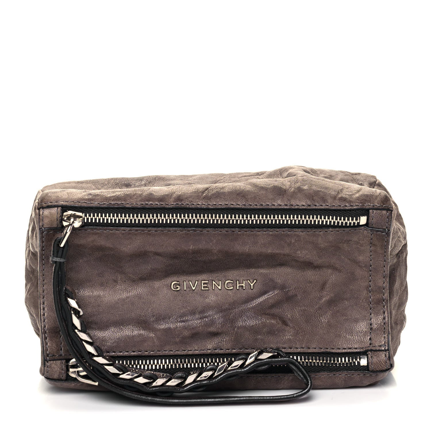 Givenchy Sugar Goatskin Pandora Wristlet Charcoal 1 of 8