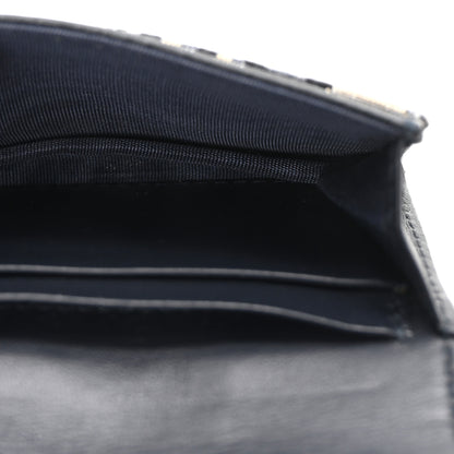 Christian Dior Oblique Saddle Card Holder Blue 5 of 7