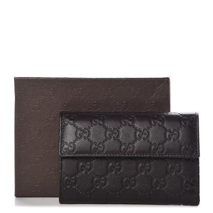 Gucci Guccissima Continental Flap Wallet Dark Brown 8 of 8