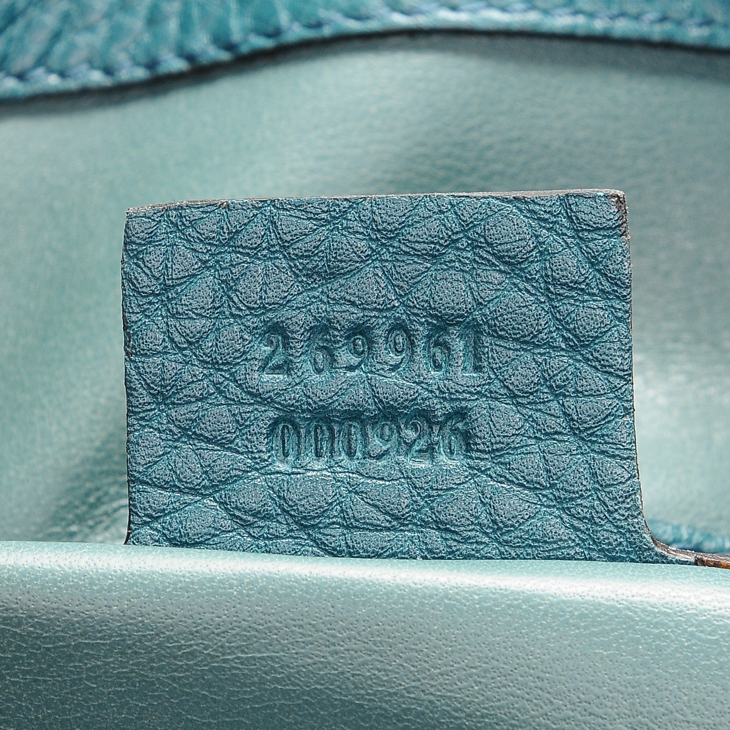 Gucci Python Large Ride Top Handle Bag Teal 7 of 7