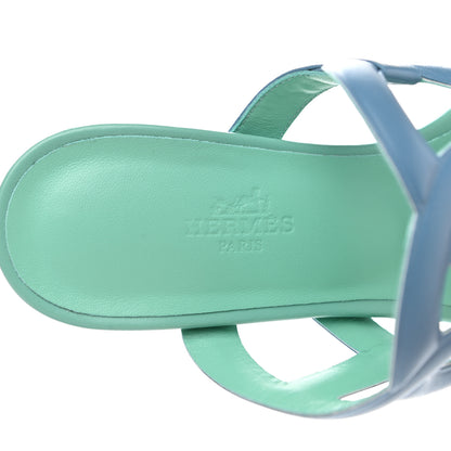 Hermes Nappa Bikini Sandals 37 Multicolore Vert Absinthe 5 of 8