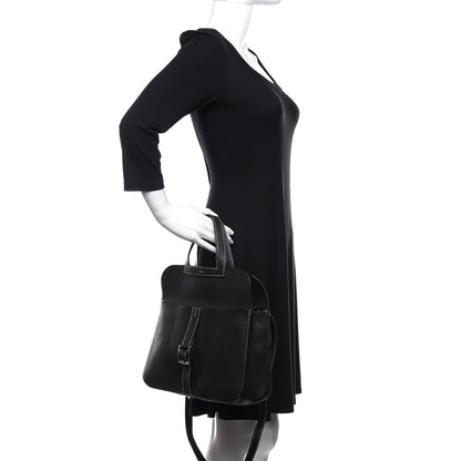 Hermes Taurillon Clemence Halzan 31 GM Black 3 of 13