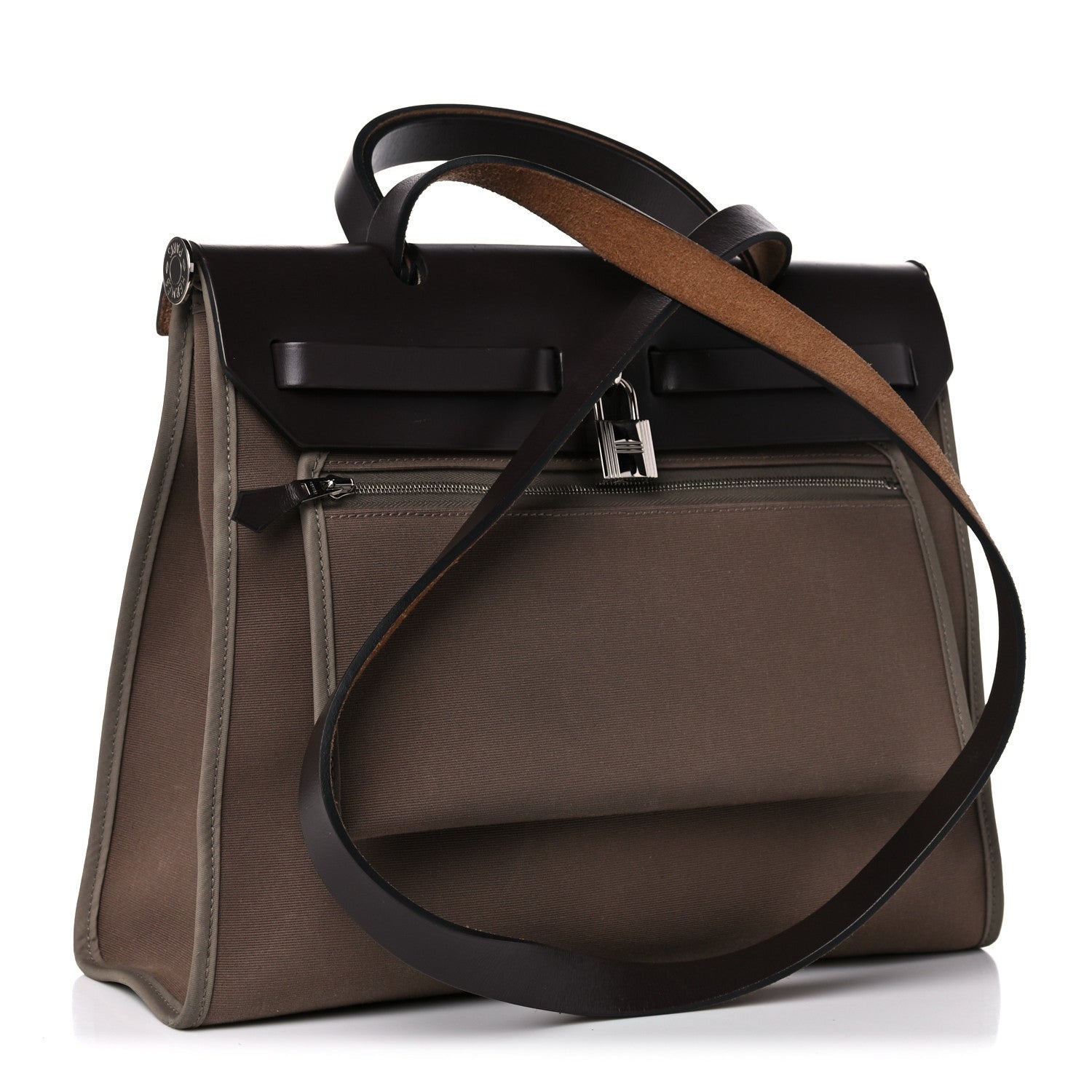 Hermes Vache Hunter Toile Herbag Zip 31 PM Etoupe Ebene 3 of 19