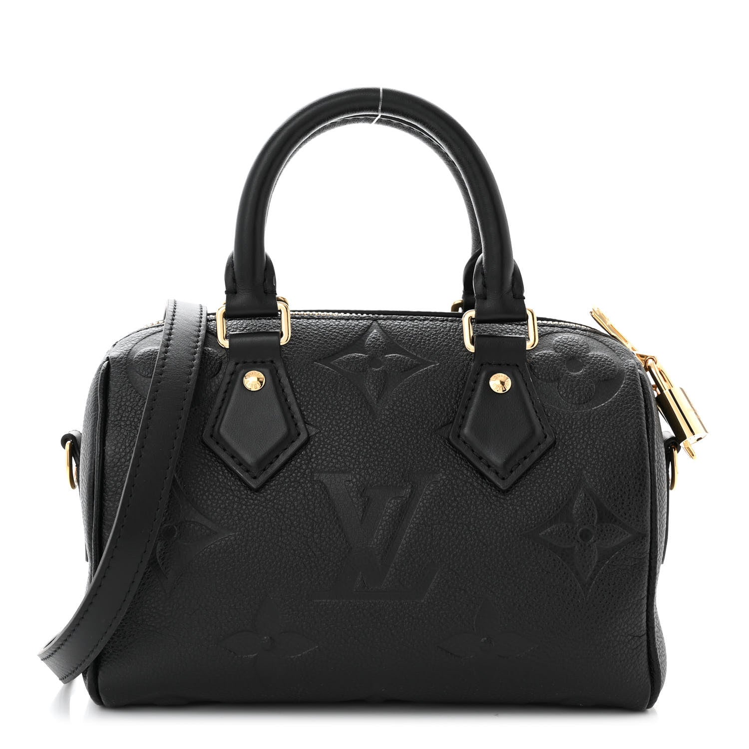 Louis Vuitton Empreinte Monogram Giant Speedy Bandouliere 20 Black 1 of 9
