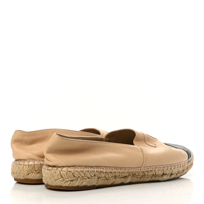 Chanel Lambskin CC Espadrilles 41 Beige Black 4 of 10