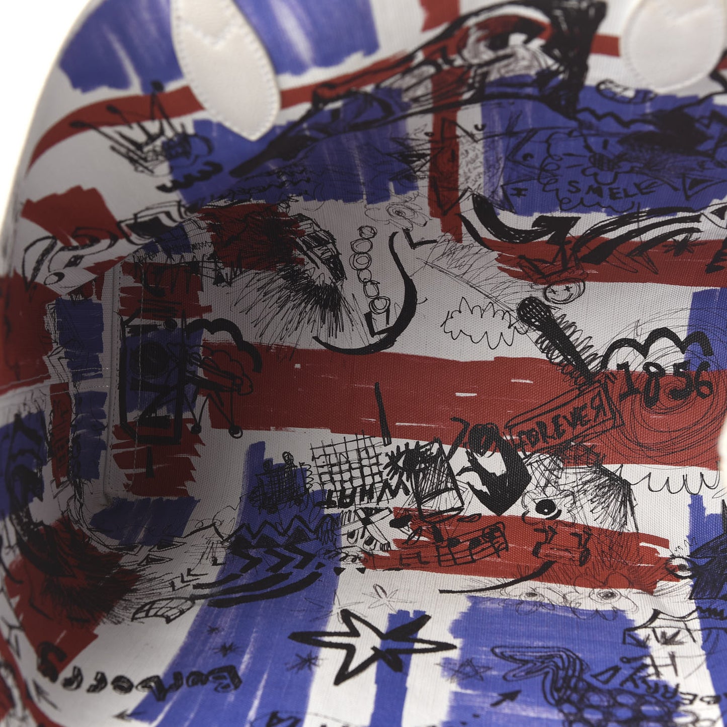 Canvas House Check Union Jack Sketchbook Reversible Doodle Tote Red White Blue