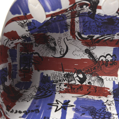 Burberry Canvas House Check Union Jack Sketchbook Reversible Doodle Tote Red White Blue 13 of 17
