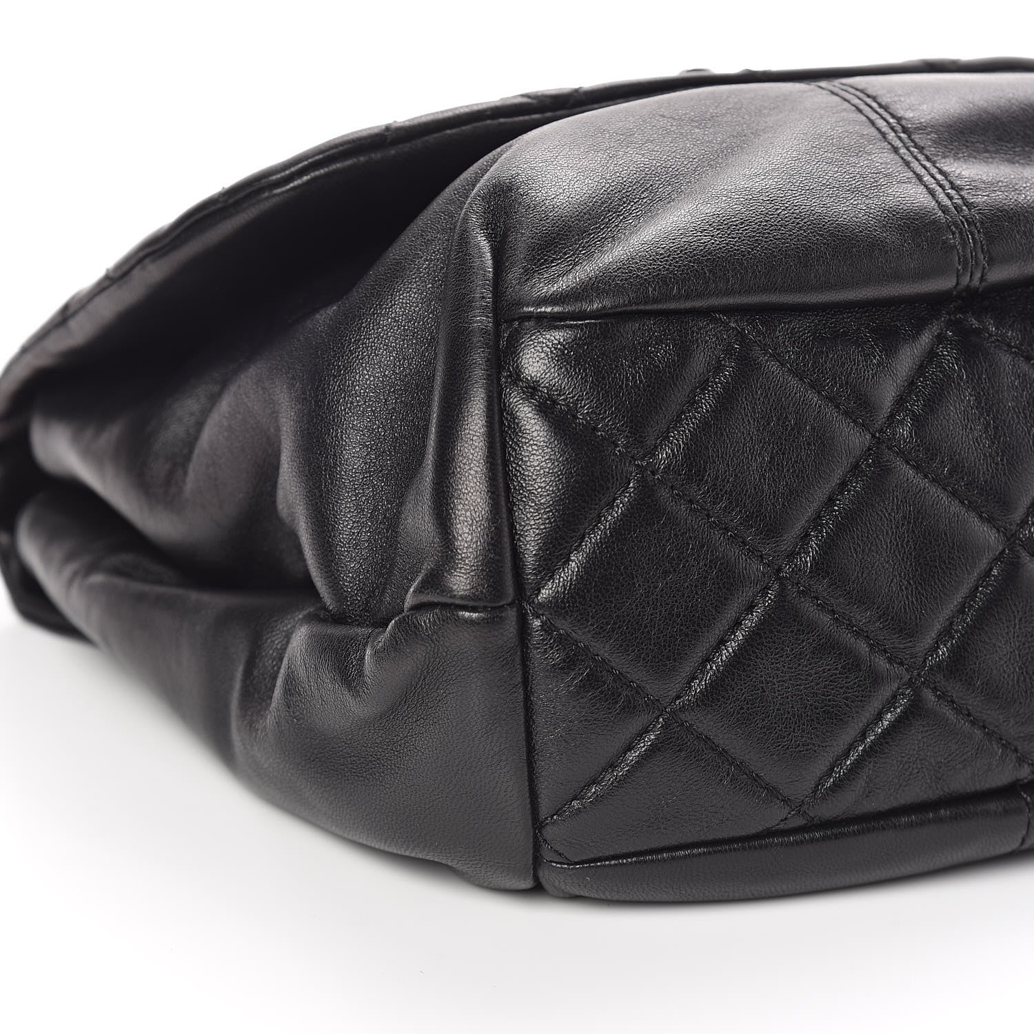 Chanel Shiny Lambskin Quilted Mini Trianon Messenger Flap Black 9 of 11