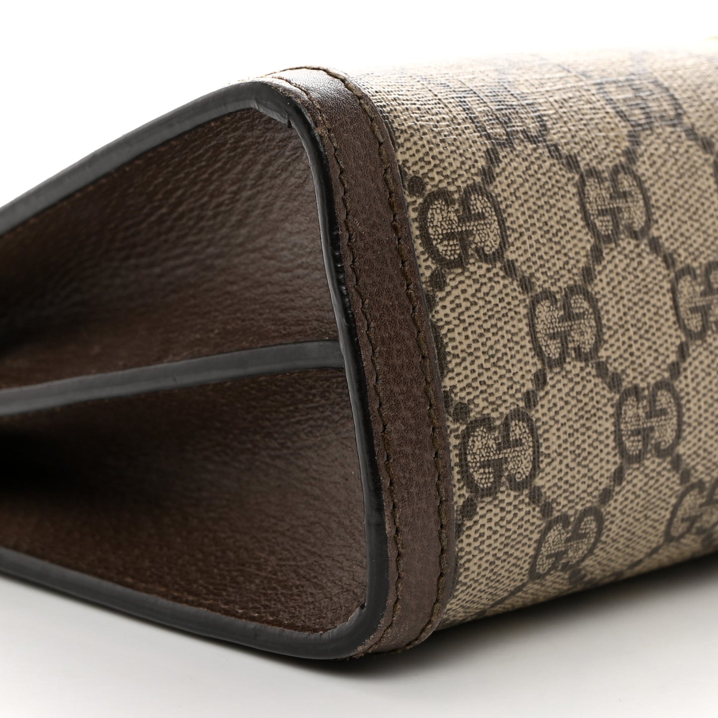 GG Supreme Monogram Web Small Ophidia Chain Shoulder Bag Brown