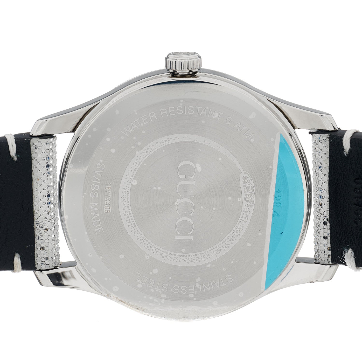 Gucci Stainless Steel Calfskin 38mm G-Timeless GG Hologram Quartz Watch 4 of 5