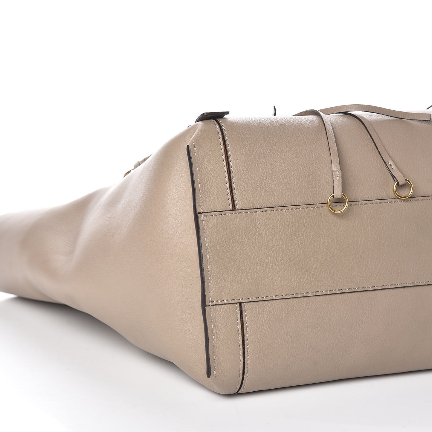 Smooth Calfskin Medium Milo Shopping Tote Motty Grey