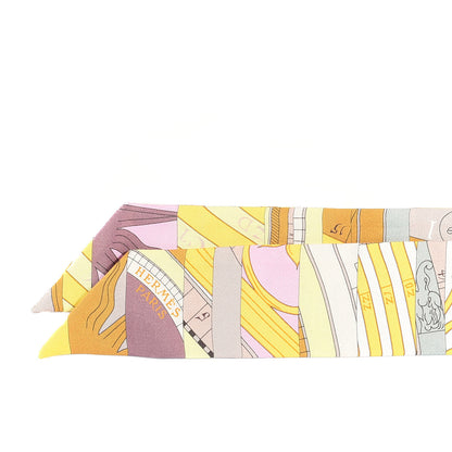 Hermes Silk Astrologie Nouvelle Twilly Jaune White Moutarde 2 of 3