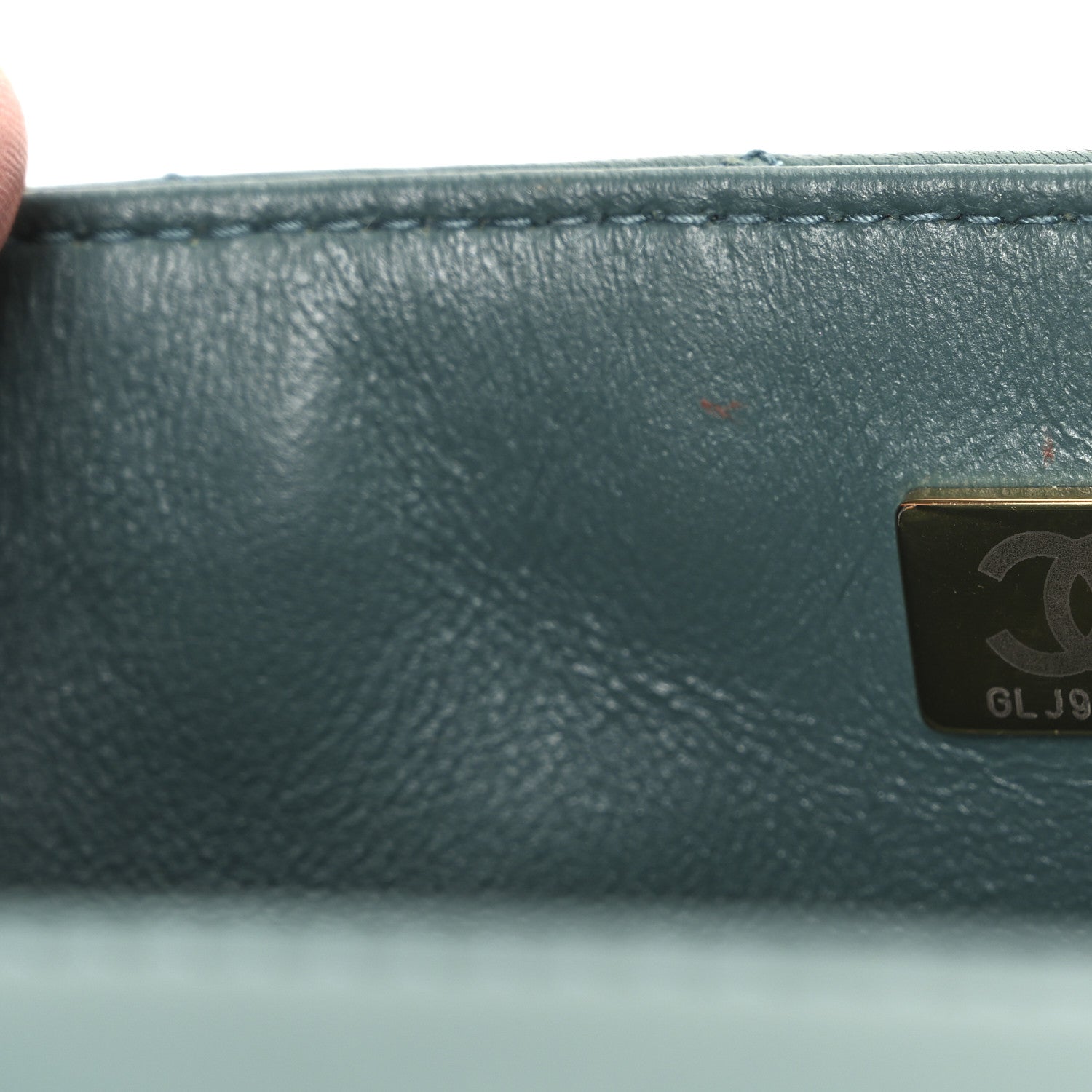 Chanel Lambskin Quilted Mini Rectangular Flap Dark Green 7 of 13