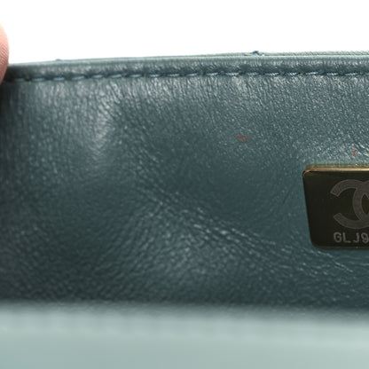 Chanel Lambskin Quilted Mini Rectangular Flap Dark Green 7 of 13