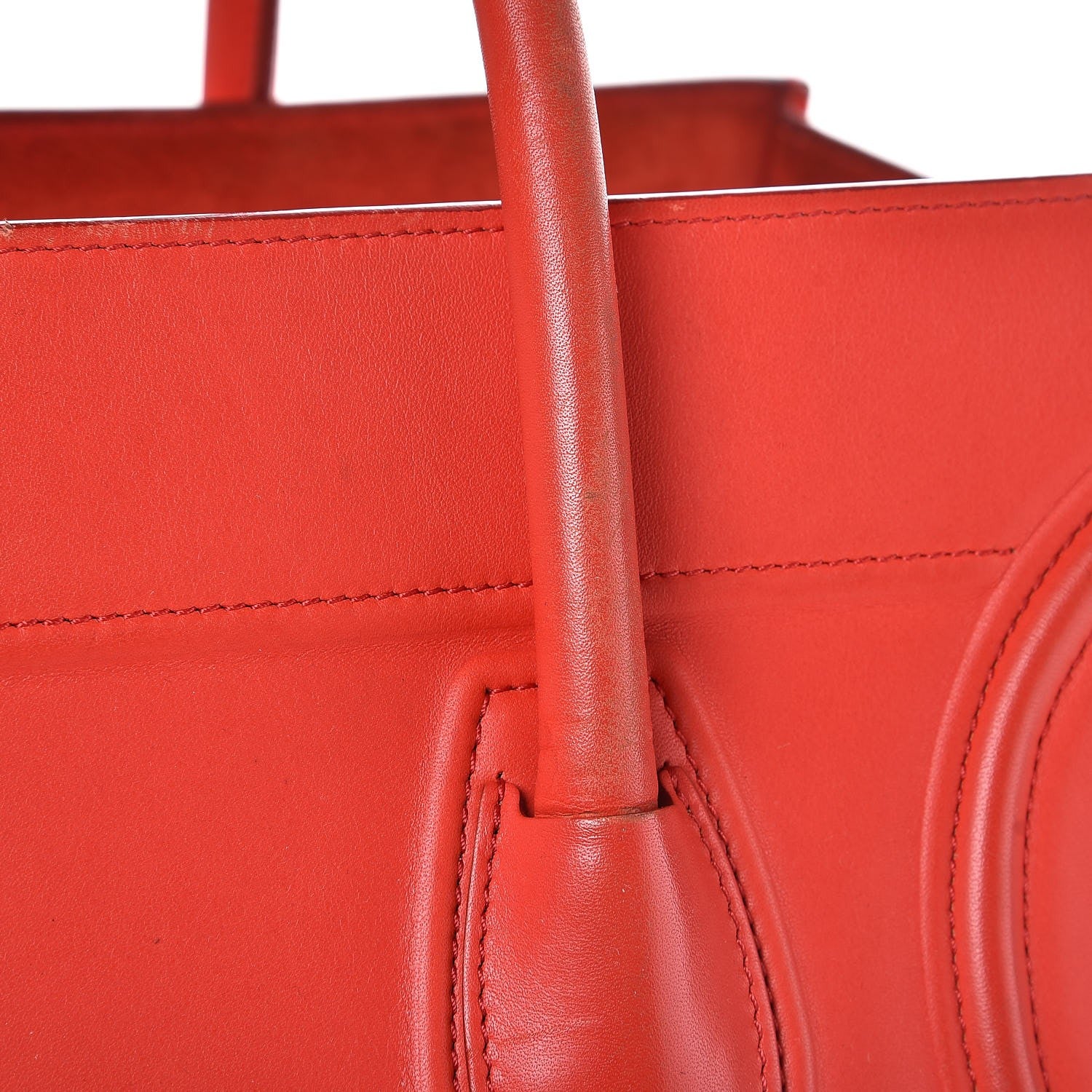 Celine Smooth Calfskin Medium Phantom Luggage Vermillion 8 of 17