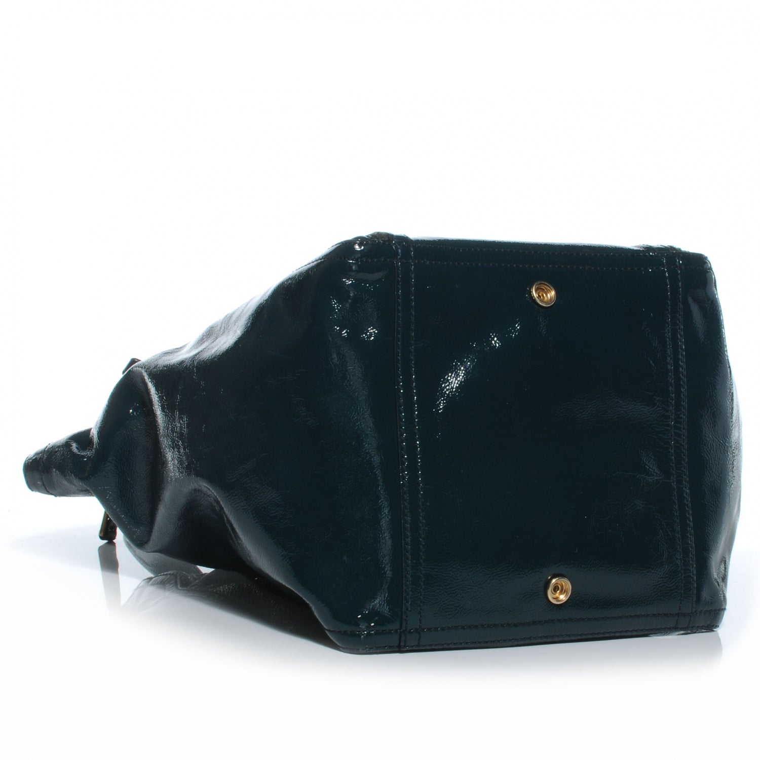 Saint Laurent Patent Small Downtown Petrol Blue 4 of 7