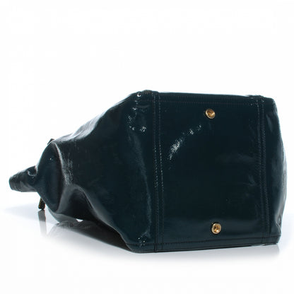 Saint Laurent Patent Small Downtown Petrol Blue 4 of 7