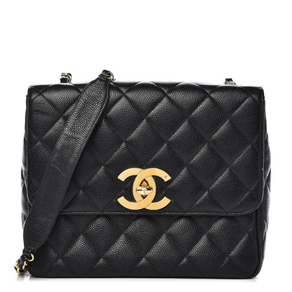 Chanel Caviar Quilted Medium Single Flap Black 1 of 14