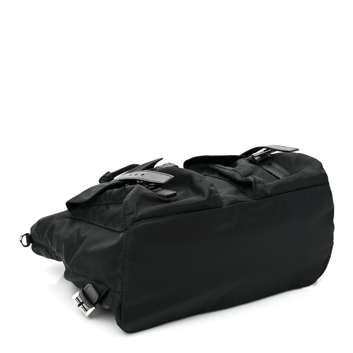 Re-Nylon Saffiano Medium Backpack Black