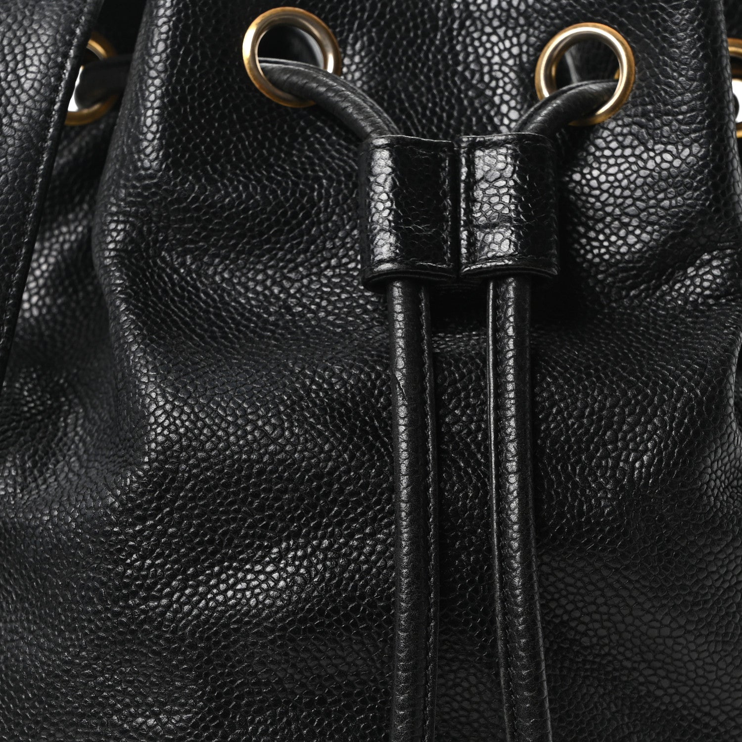 Chanel Caviar CC Drawstring Shoulder Bag Black 9 of 11