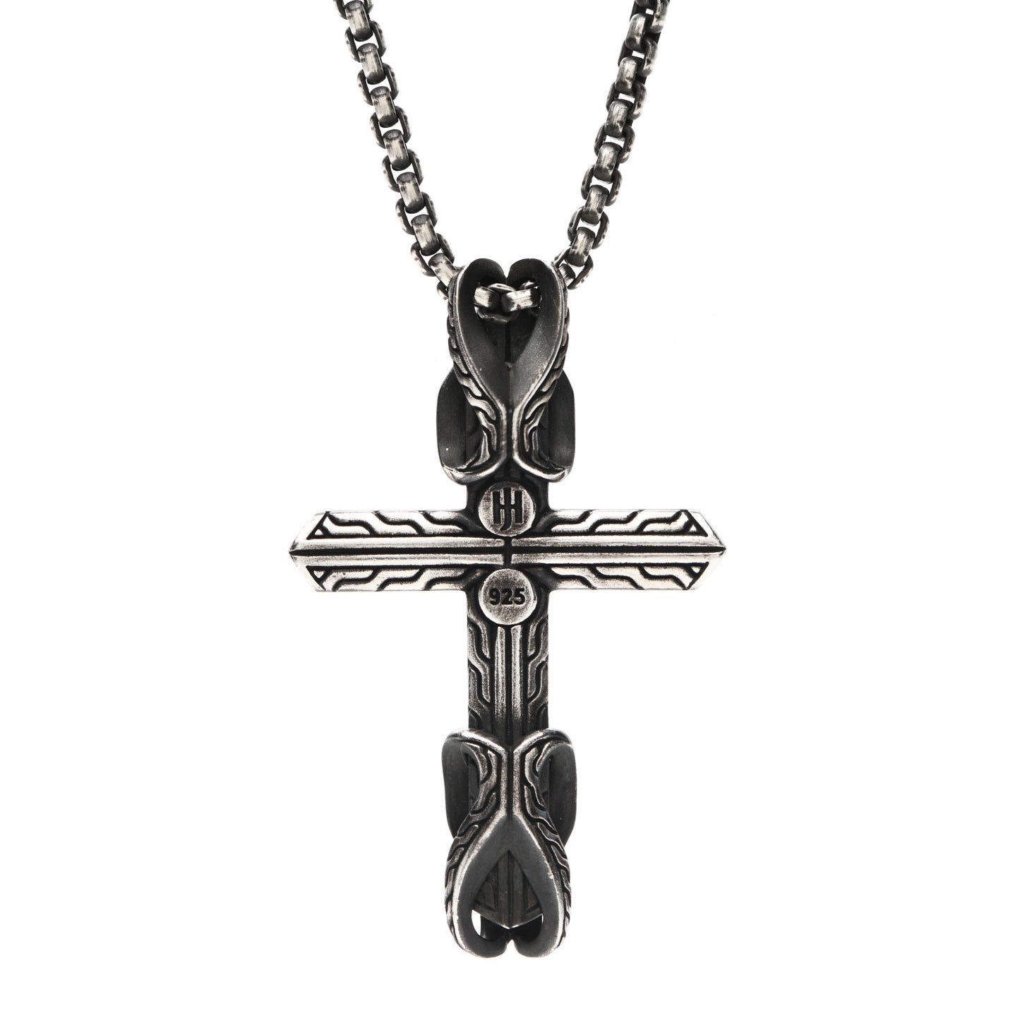 Sterling Silver Asli Classic Chain Link Cross Pendant Necklace