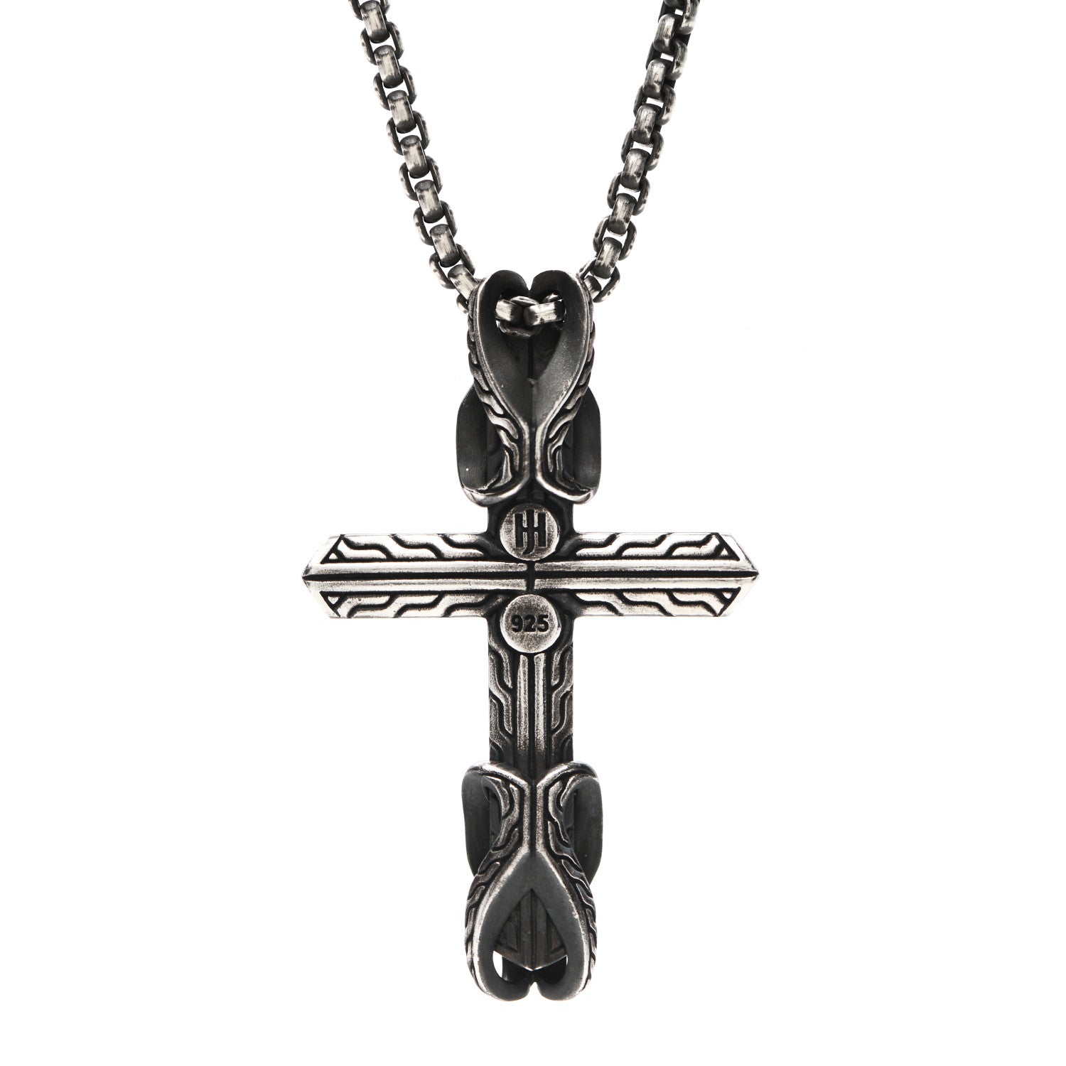 John Hardy Sterling Silver Asli Classic Chain Link Cross Pendant Necklace 4 of 4