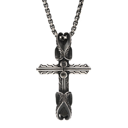 John Hardy Sterling Silver Asli Classic Chain Link Cross Pendant Necklace 4 of 4