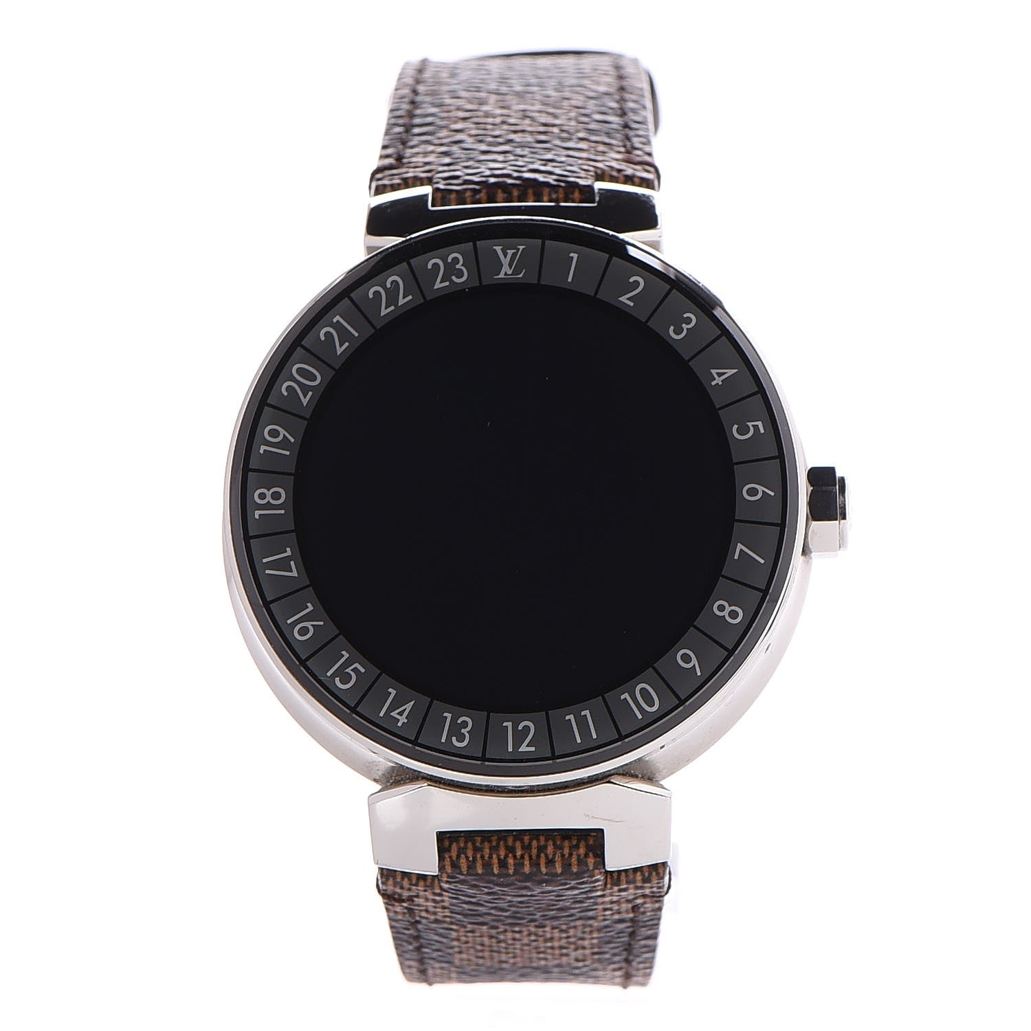 Louis Vuitton Stainless Steel Damier Ebene Tambour Horizon 42mm Smartwatch 1 of 7