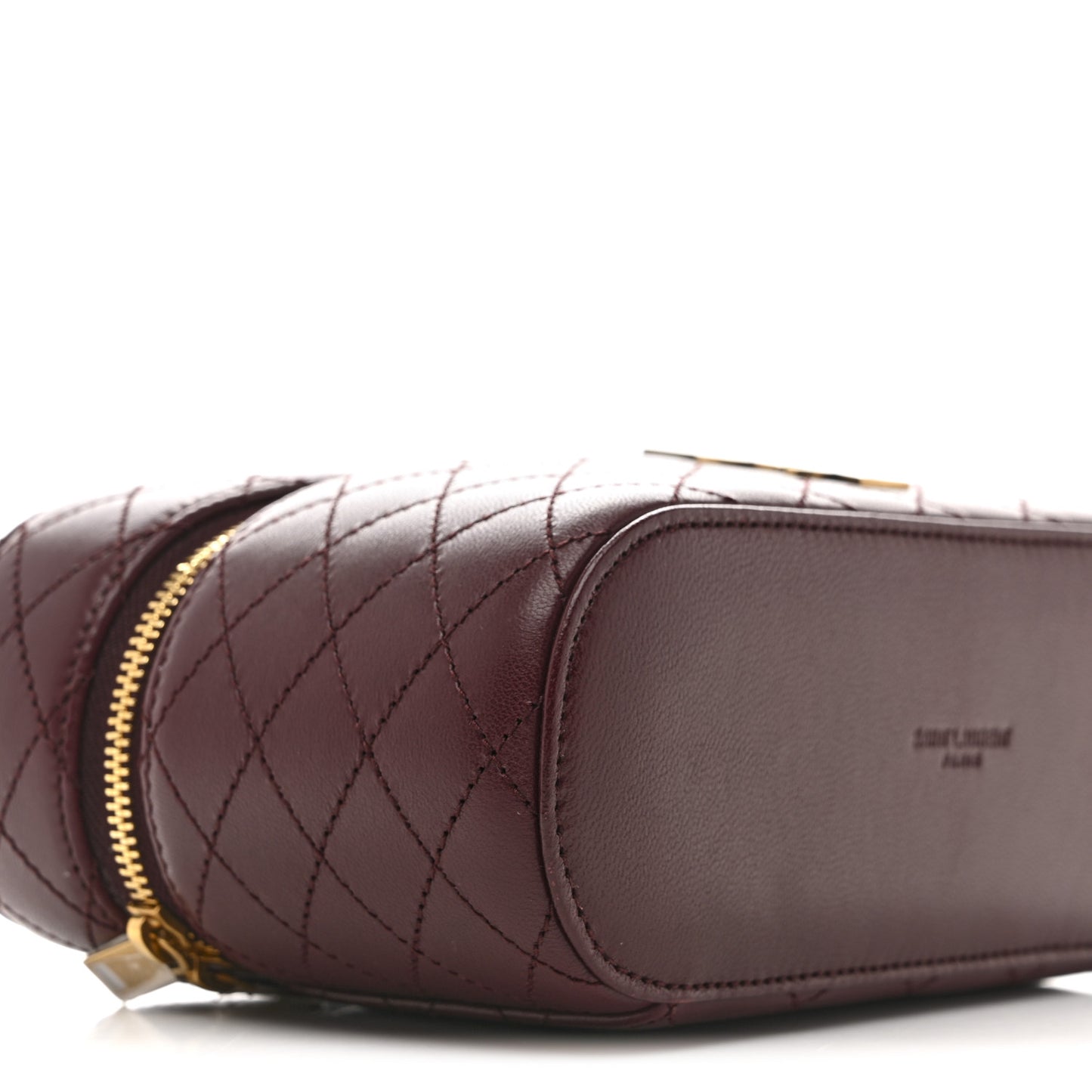 Lambskin Quilted Mini Gaby Vanity Case  Rouge Cabernet