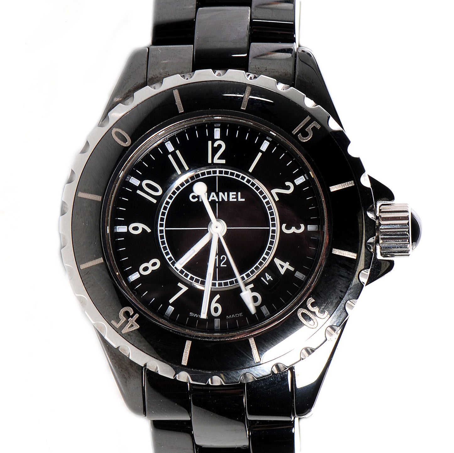 Stainless Steel Ceramic 33mm J12 Quartz Watch Black