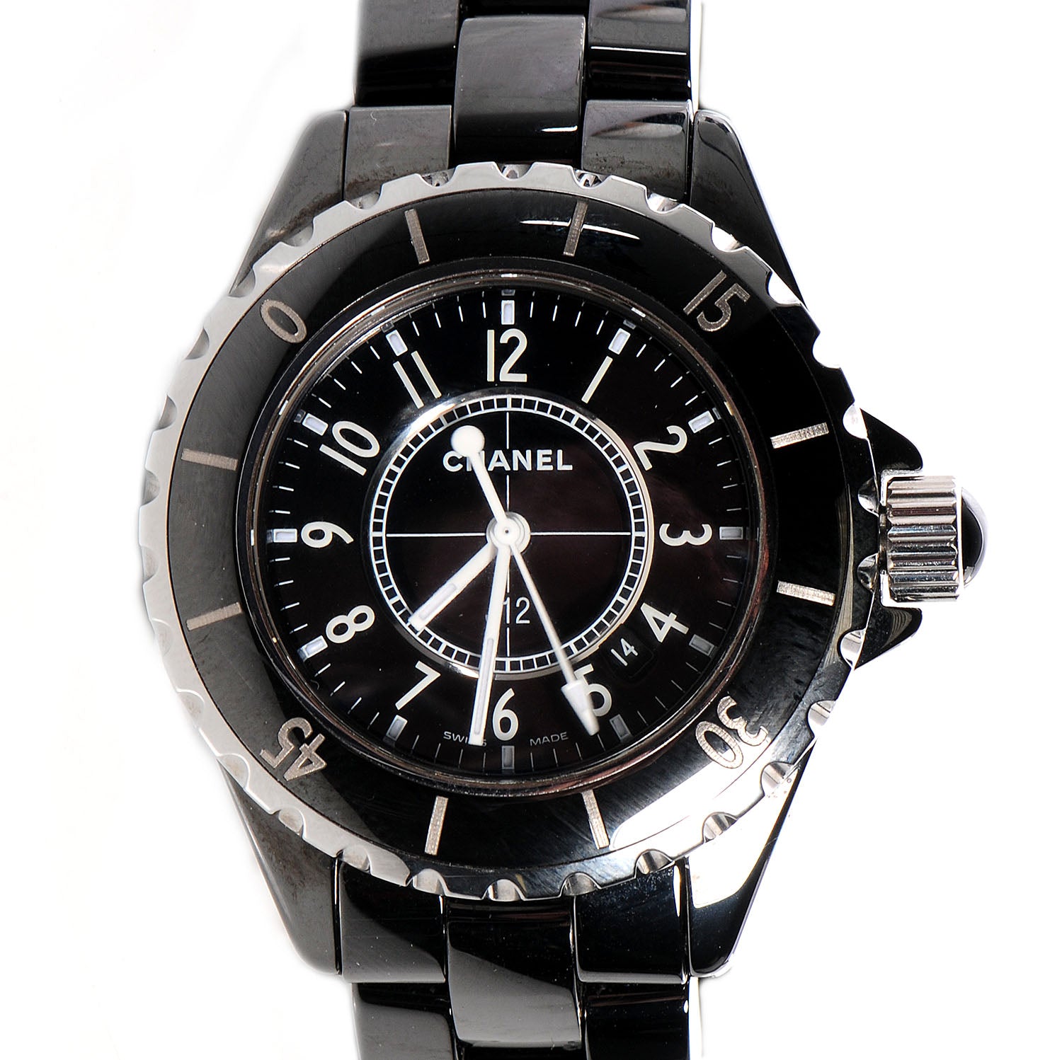 Chanel Stainless Steel Ceramic 33mm J12 Quartz Watch Black 1 of 7