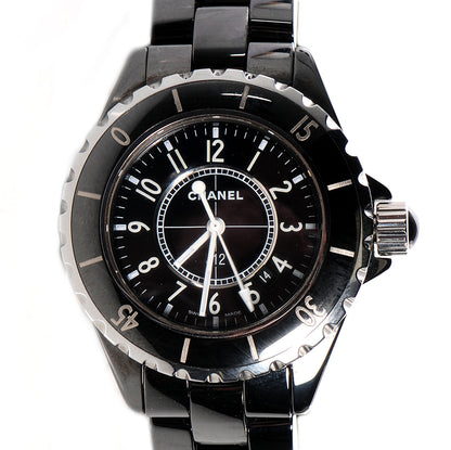 Chanel Stainless Steel Ceramic 33mm J12 Quartz Watch Black 1 of 7